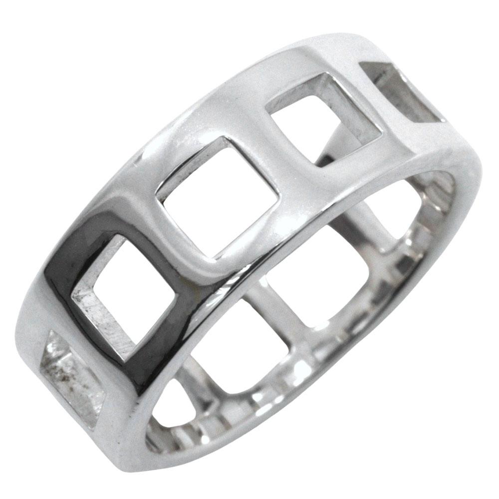 

GUCCI Open square Ring Silver925 #6.2(US Size) 4.3g Women Used