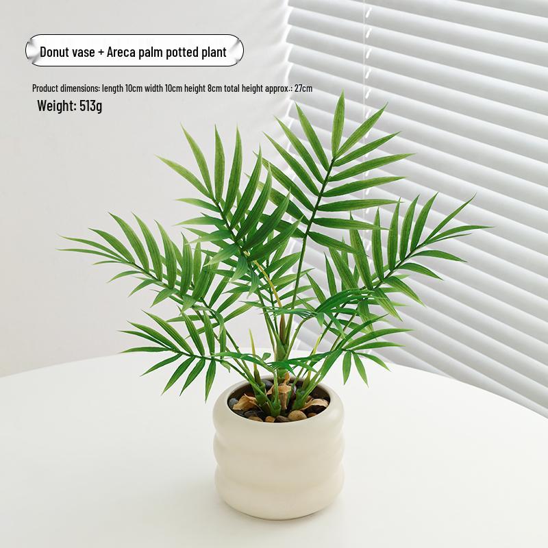 Yapay Çiçek Aranjmanları İçin Zarif Seramik Vazo - Oturma Odası veya Yemek Masası Dekorasyonu İçin Mükemmel