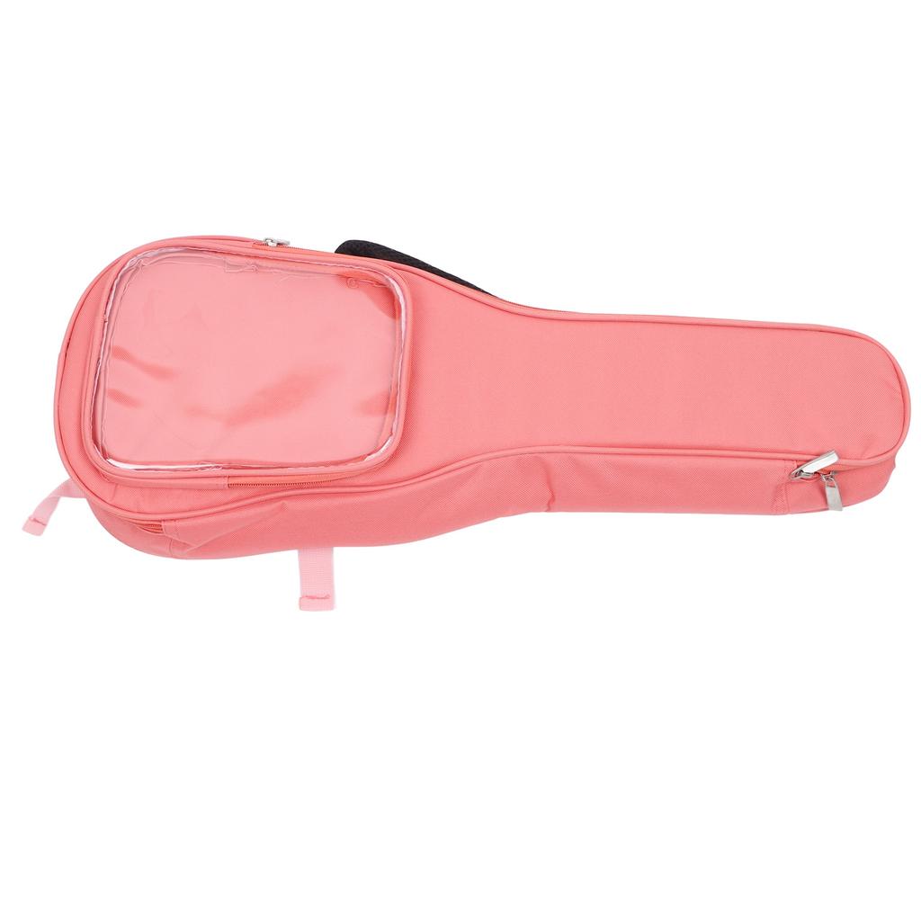 Guitar Bag 23in Ukulele Storage Bag Carrying Bag Oxford Cloth Instrument Backpack with Transparent