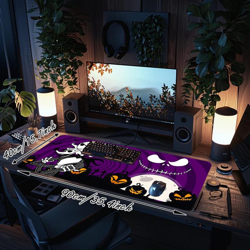 1Pc Nightmare Before Christmas Gaming Mouse Pad Keyboard Desk Mat Non-slip Rubber Lock Edge Waterproof Computer Mousepad for Office Home Decor S1397