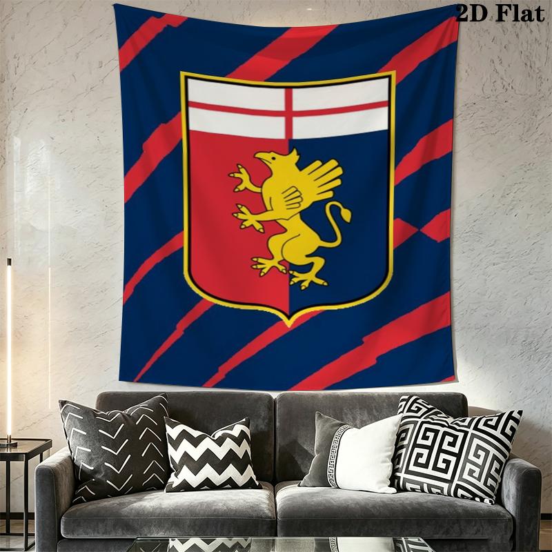 Genoa CFC Wall Tapestry Aesthetic Wall Hanging Printed Fabric Blanket Decorative Tapestries for Bedroom Living Room Home Decor