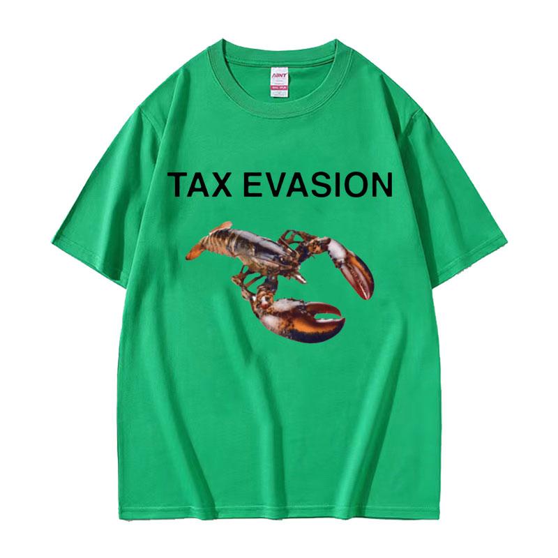 Unikanie Podatków Homar Śmieszny Mem Graficzny T-shirt Męski Damski Odzież Casualowa Modny T-shirt Męski Oversize Bawełniane Koszulki Topy