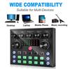 Audio Mixer Sound Card Audio Interface With DJ Mixer And Voice Changer Studio Broadcast Microphone For Live Streaming Podcasting Gaming