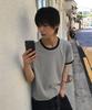 SIGNATURE Cropped Ringer Short Sleeve T-Shirt [2 Colors]