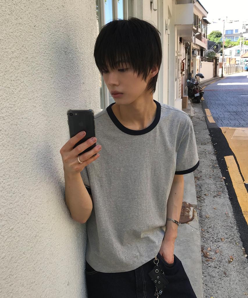 SIGNATURE Cropped Ringer Short Sleeve T-Shirt [2 Colors]