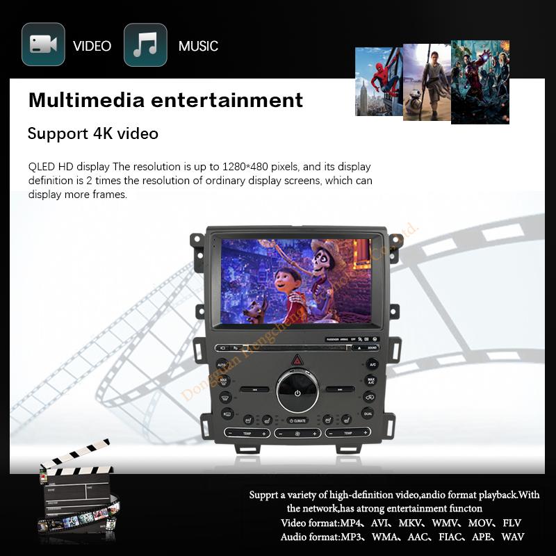 9.0Inch Car Multimedia Video Player For Ford EDGE 2009-2014 GPS Navigation Radio Android12 8+128G 8Core CarPlay 4G 360Camera