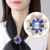 Fashion Colorful Crystal Flower Brooch Pins Female Simple Luxury Design Personality Brooches For Women