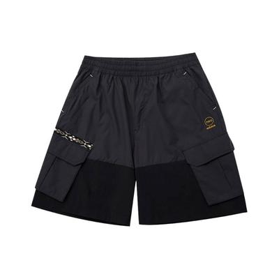 Neo Casual Einfarbige Gewebte Cargo-Shorts Herrenshorts Schwarz HC9737
