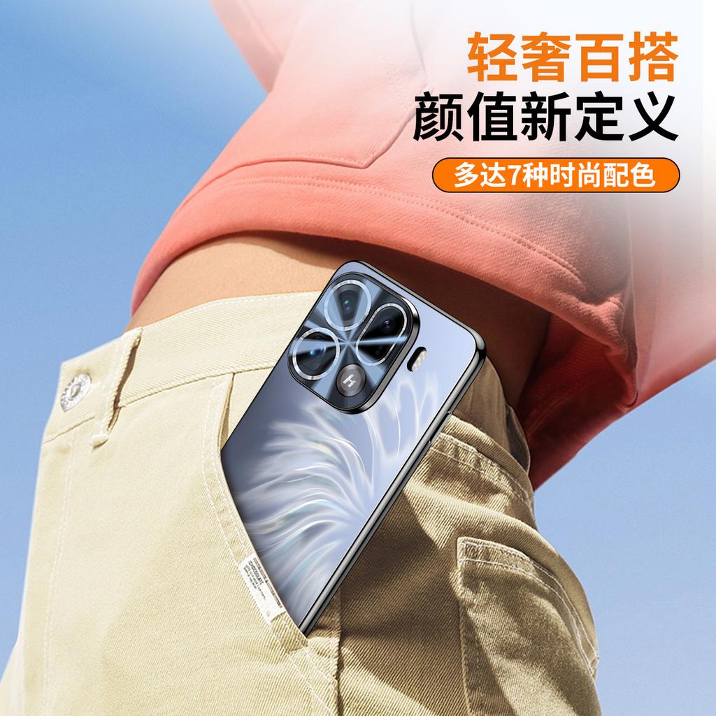 Applicable to OPPO FindX9Pro Mermaid Ji mobile phone case electroplating soft edge Reno16 lens all-inclusive anti-drop protection