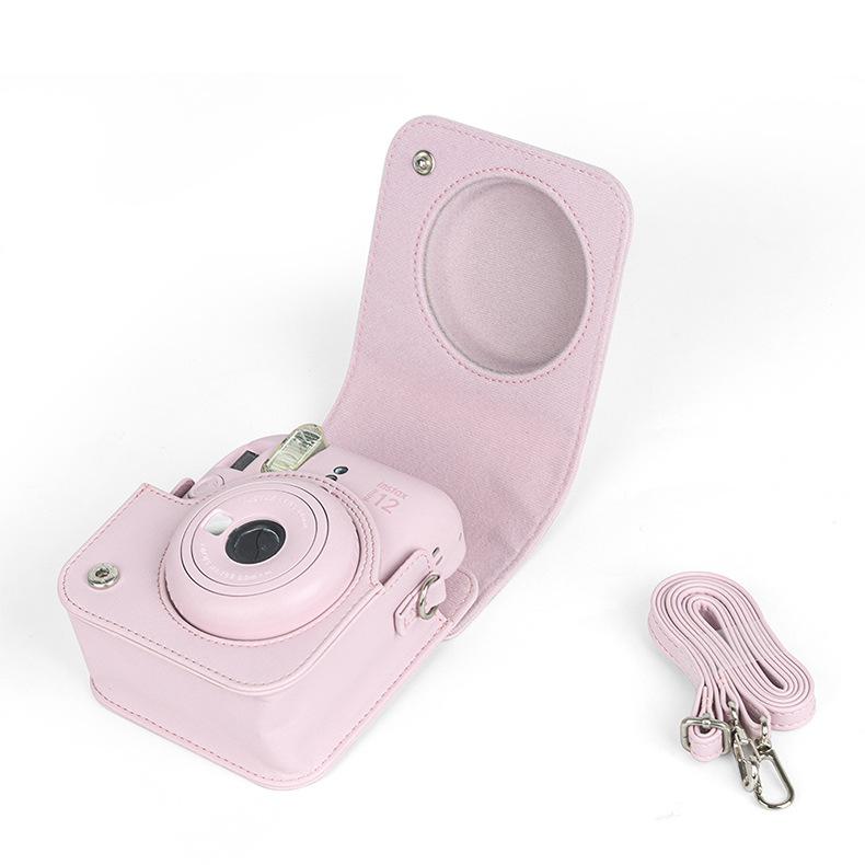 For Instax Mini 11 PU Leather Camera Case Protective Carry Bag Cover with Shoulder Strap Storage Bag for Fujifilm Film Camera