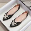 New Fashion Women Daily Pointed Toe Flats Lady Casual Slip On Low Heels Female  Sparkly Rhinestone Barefoot Shoes Plus Size