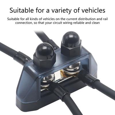 Upgraded 150A BusBar Power Ground Junction Distribution Block Metal Terminal Grounding Strip Bus Bar Block for Car RVs
