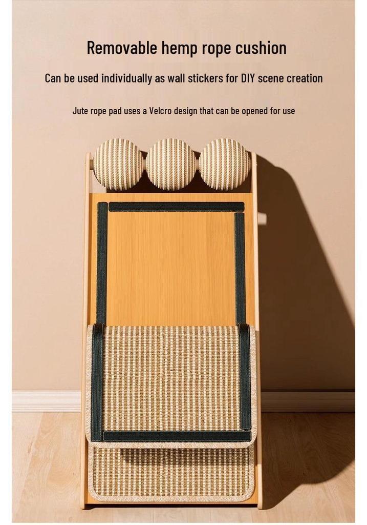Sisal Cat Scratching Post: Durable, No-Shed, Scratch-Resistant Corrugated Cardboard with Anti-Sofa Scratch Design. Ideal for Nail Sharpening.