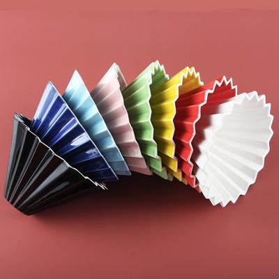 Origami Art V60 Coffee Filter Colorful Ceramic Coffee Bar Accessories Cone Koffie Filter Permanent Filter Coffee Maker Strainer