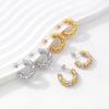Gold-Plated Twist Spiral Earrings for Women - Luxurious and Versatile Fashion Hoops