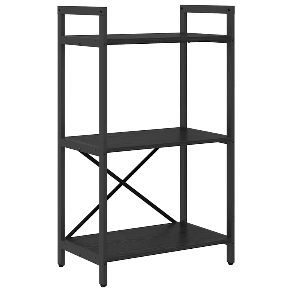 Bookshelf Black Oak Effect 56 x 34 x 96 cm Engineered Wood