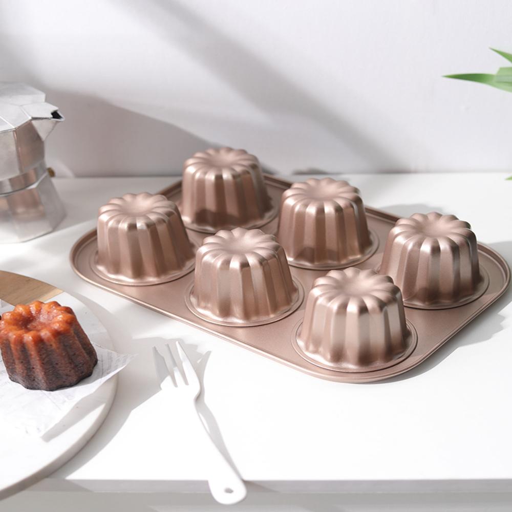 Pastry Non-Stick Bakeware Cookware Carbon Steel Baking Tool Cannele Mould Cake Pan Canele Mold