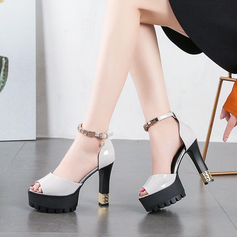 Fashion Women's Sandals Sexy Platform Strip Pole Dance Ladies Shoes Block Heel Vintage 2025 Luxury Daily Summer Casual The Best on Offer