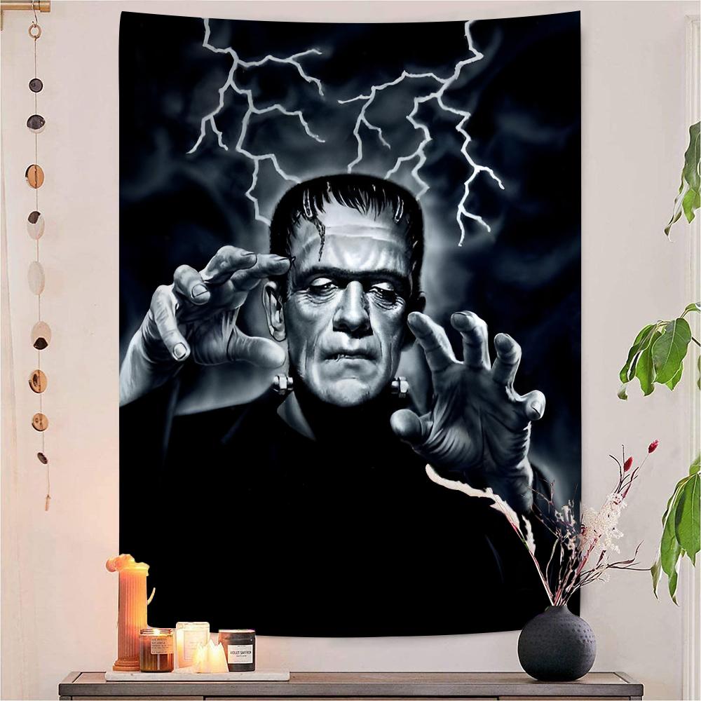 Frankenstein Classic Horror Movie Anime Tapestry Hanging Tarot Hippie Wall Rugs Dorm Home Decor