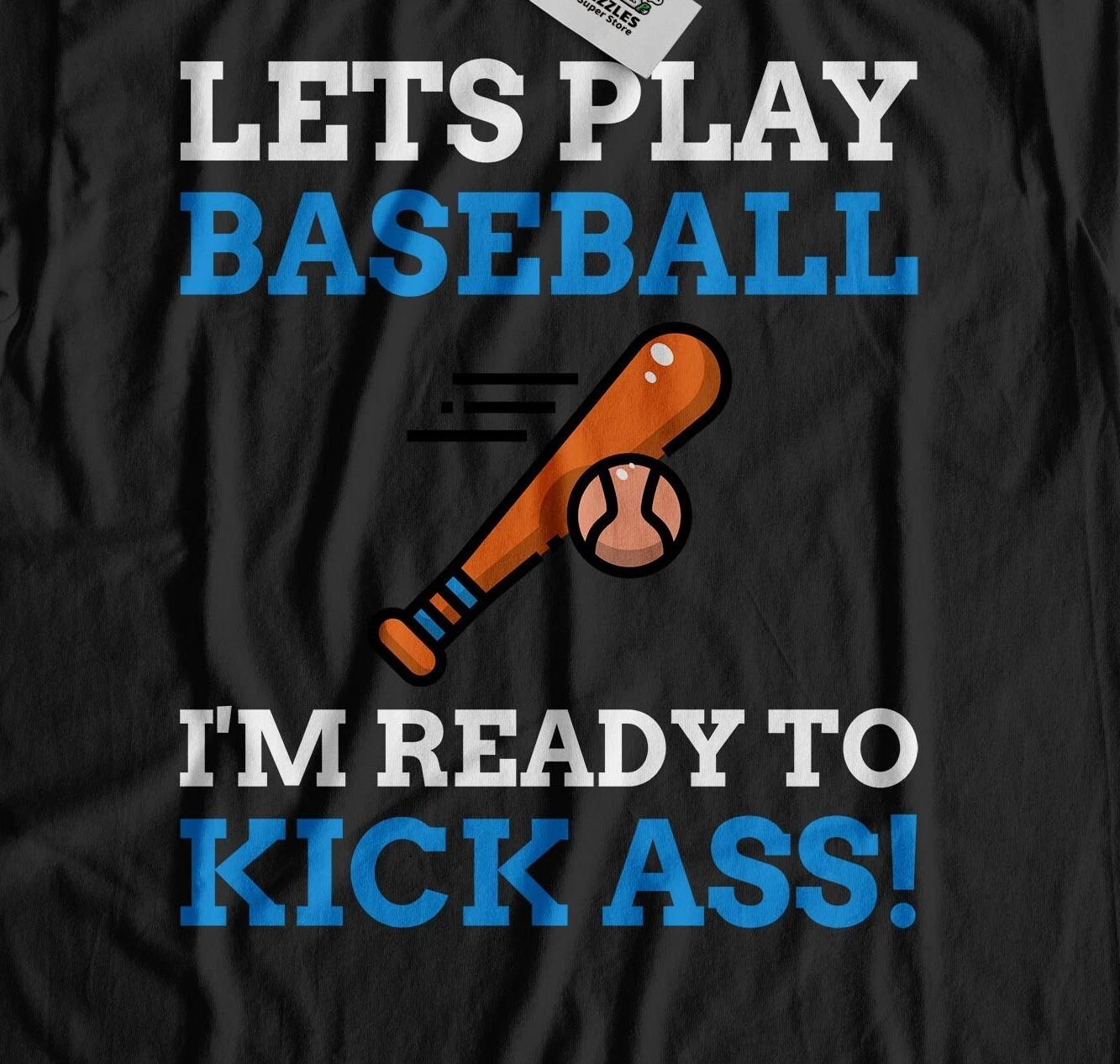Let s Play Baseball! Unisex Funny Baseballer Bat Tee & Homerun Gifts 3XL