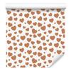 Heart Wallpaper White, Cream, Orange and Peach 50x1000