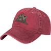Cute Otters Family Graphic Washed Denim Baseball Cap Breathable Cotton Adjustable Dad Hat