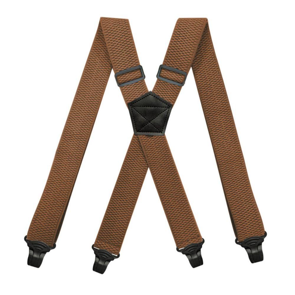 X Back 4 Clips Elastic Braces Vintage Trouser Straps Belt Fashion Braces Suspenders  Men Women