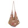 Lazy Wind Flowered Knitted Bag, Shoulder Bag, Large Capacity Tote Bag, Commuting Large Bag