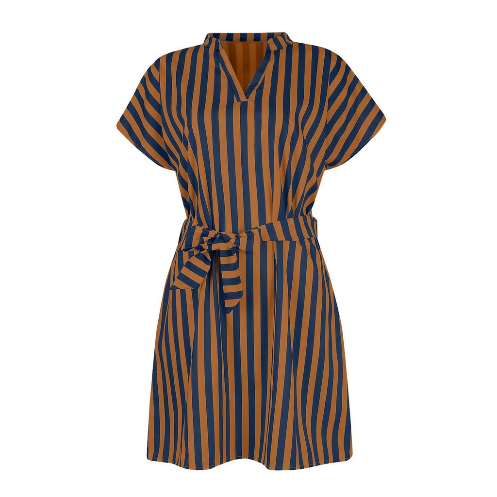 Dames Lente/Zomer Mouwloze Gestreepte Jurk Schattig En Slim Fit Mode