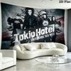 Tokio Hotel Wall Tapestry Aesthetic Wall Hanging Printed Fabric Blanket Decorative Tapestries for Bedroom Living Room Home Decor