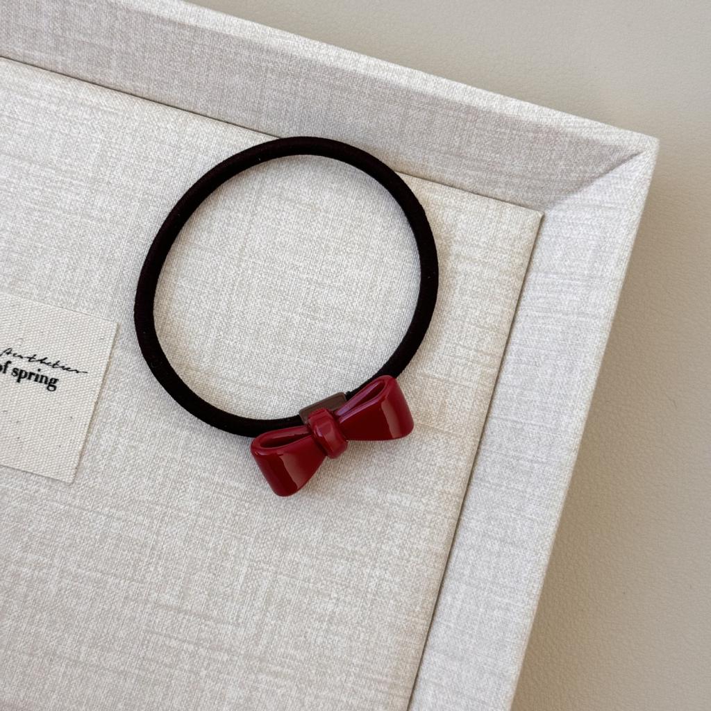 Prosta gumka do włosów z kwasu octowego, Elegancka trójwymiarowa gumka do włosów z kokardą, Wysokoelastyczna dziewczęca gumka do włosów i gumka