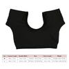 Underarm Sweat Vest Short Sleeve Sweat Absorption Pullover Design Washable Armpit Sweat Vest for Woman Girls Black L