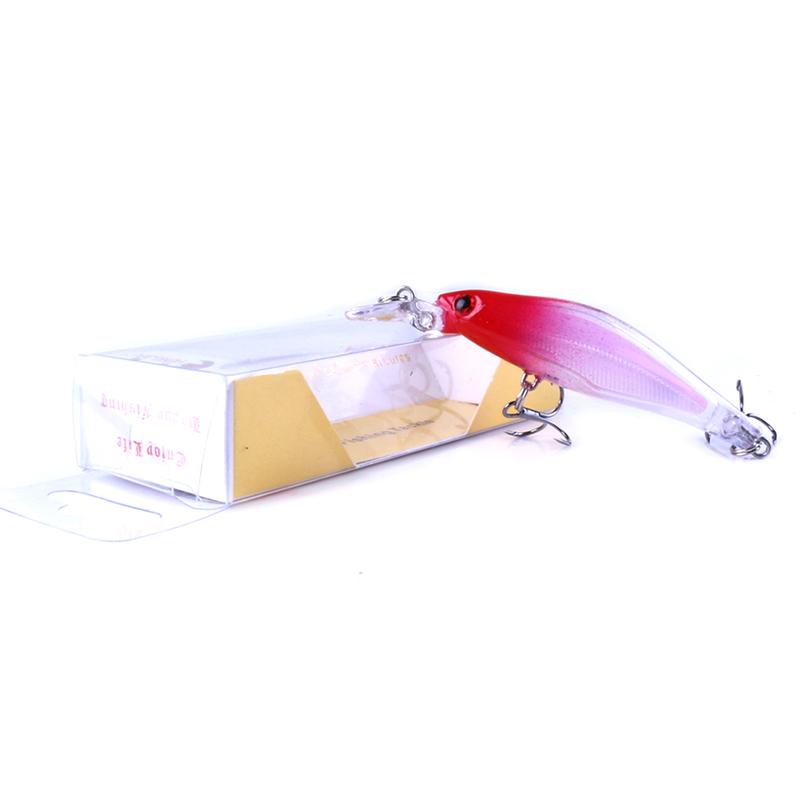 1pc HENGJIA 8cm 6.2g Plastic Laser Minnow Bait for Trout Perch Pike