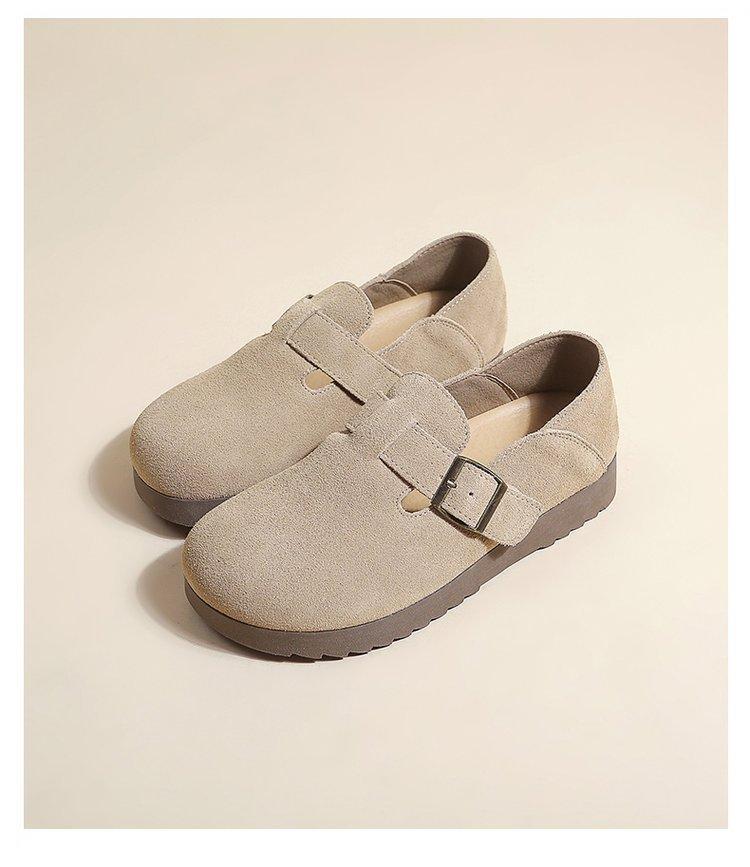 

Флисовые всеохватывающие ретро биркенштоки женские зима 2025 новые хлопковые туфли на одной педали пушистые туфли утолщенные теплые зимние сапоги 35