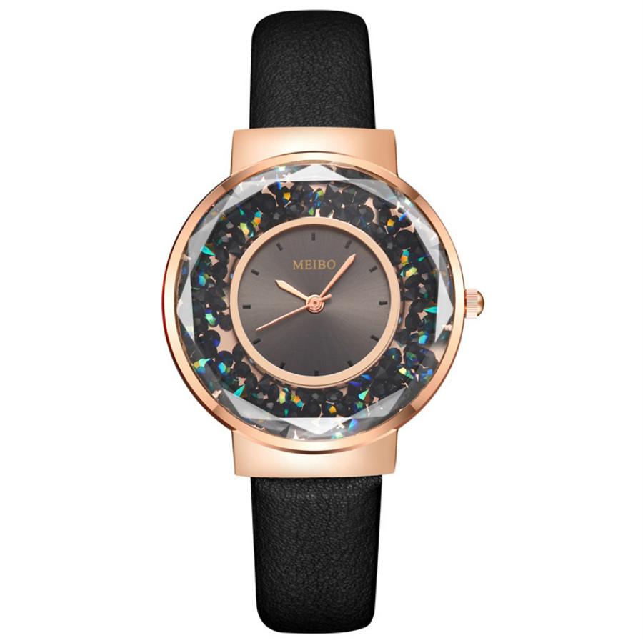 

Модные женские часы Изысканные многоцветные часы для циферблата Разноцветные часы с шариком зыбучего песка Модные универсальные часы чёрный