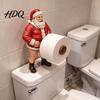 Christmas Kitchen Counter Decor Naughty Santa Toilet Paper Holder Funny Character Design Creative Roll Dispenser Towel Stand Stable Base Decorative