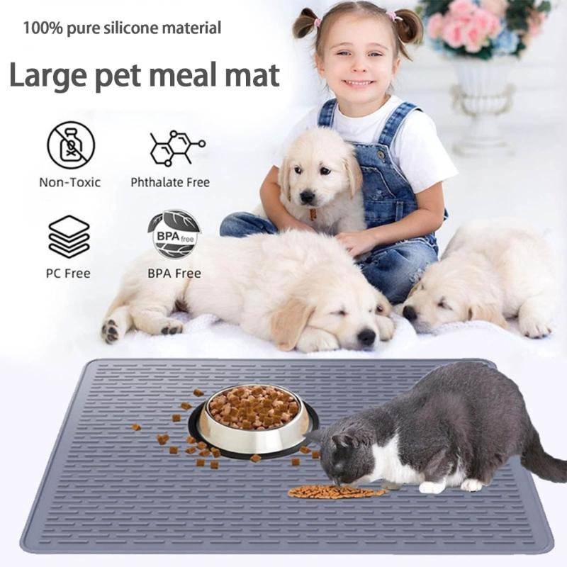 Extra Large Waterproof Dog Food Bowl Carpet Without Slip Base Easy To Clean 92x52cm
