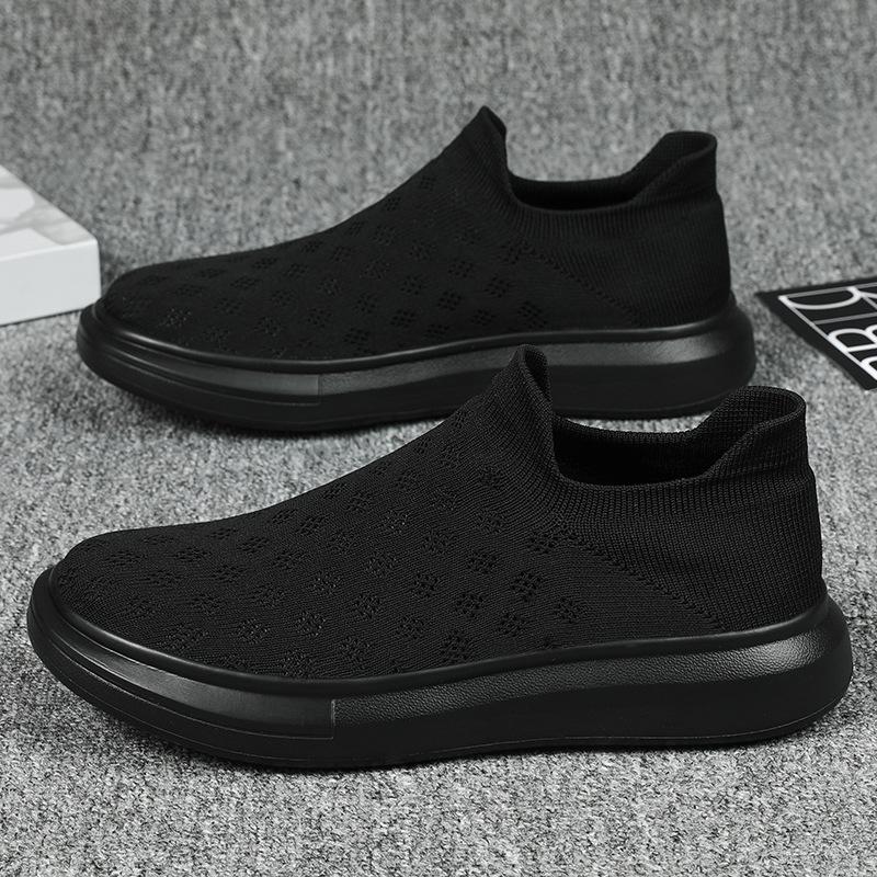 Foreign trade foot cover fly-woven mesh breathable men's shoes middle-aged and elderly father's shoes are comfortable and lightweight outdoor sports a