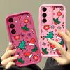 Cute Candy Christmas Tree Pattern Slim Matte Case For Samsung S25 S24 FE S23 S22 S21 Ultra A54 A34 A55 A35 A14 Shockproof Soft Silicone Phone Cover