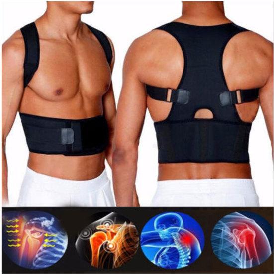 Magnetic Therapy Posture Corrector Body Back Pain Brace Shoulder Support Belt