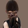 Koreanischer Retro Doppelseitiger Vierschichtiger Gespleißter Scrunchie: Vielseitiges Damen Dutt-Haargummi