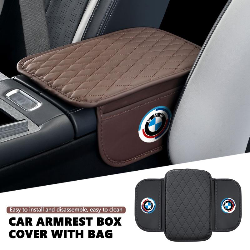 Car Arm Rest Cover With Storage Bag Center Console Elbow Cushion For BMW X1 X2 X3 X4 X5 X6 F49 F39 F25 G01 F16 G06 G07 F25 F30