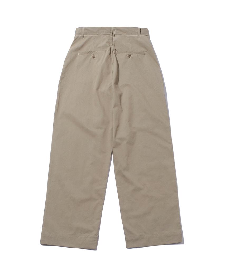 LUE PROJECT Double Line Basic Slacks - Beige
