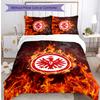 Set Lenzuola Stampato Calcio Eintracht Frankfurt 3 Pezzi, Comodo Set Copripiumino per Camera da Letto Delicato sulla Pelle