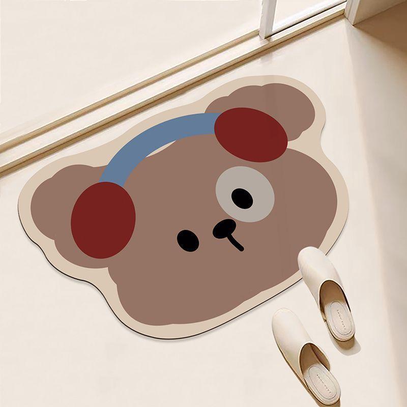 

Диатомовая грязь мультфильм медведь ванная абсорбирующий коврик для пола ванная дверь коврик для ног бытовой быстросохнущий нескользящий коврик 30 * 50 cm