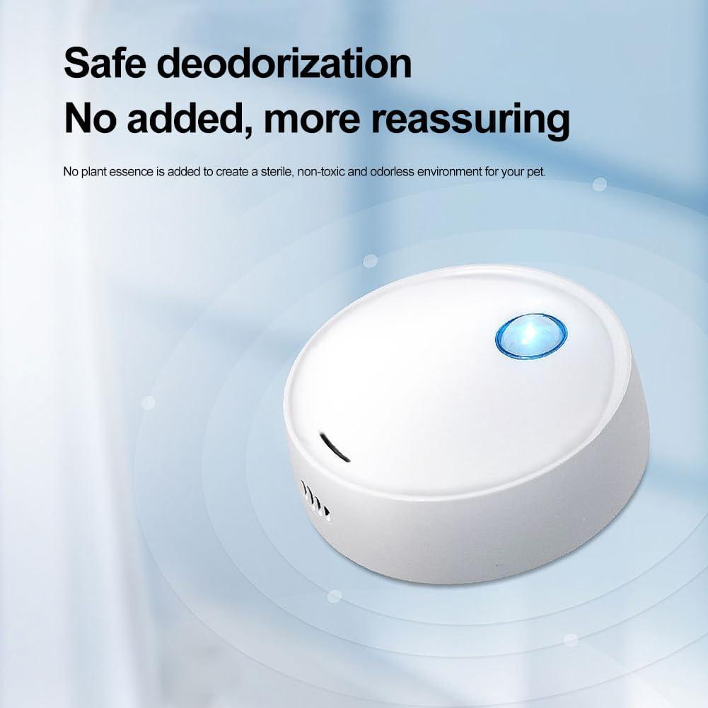 Purificatore D'aria Per Lettiera Gatti - Ricaricabile, Wireless, Con Ioni Negativi, Rilevamento Movimento, Elimina Odori In 10-15 Mq