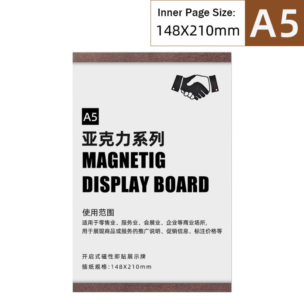 A3/A4/A5 Certificate Frame Magnetic Business License Frame Versatile Photo Frame Photo Display Vertical - A5