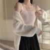 Women's Mink Velvet Knit Sleeveless Camisole, Autumn/Winter Base Layer, Sexy Plain Color Vest.