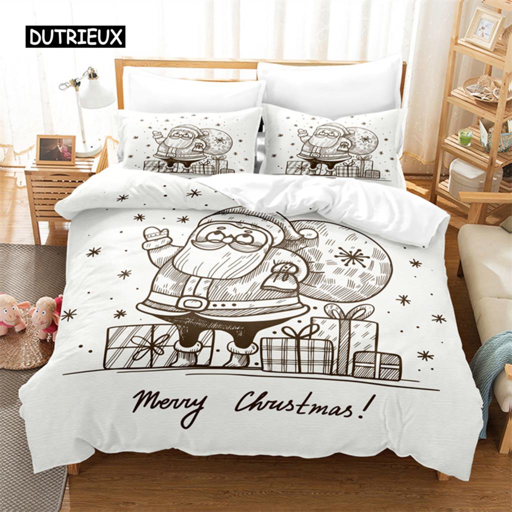 Father Christmas Bedding Set Duvet Cover Set 3d Bedding Digital Printing Bed Linen Queen Size Bedding Sets Fashion Design