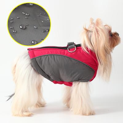 Warm Dog Clothes For Small Medium Dogs Winter Outdoor Windproof Waterproof With D-ring Puppy Jacket Yorkshire Chihuahua Outfits